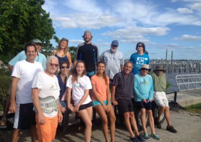 The work crew at the Jenson Beach boat ramp.