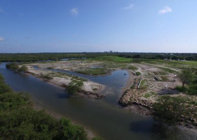 The restored saltmarsh at FWC’s Mosquito Lagoon Marine Enhancement Center
