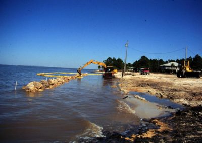 Breakwater construction Sawyer Street