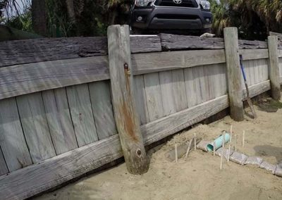 Joe Rains Failing Seawall before