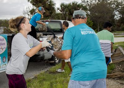 Moving oyster bags for Geiger Point